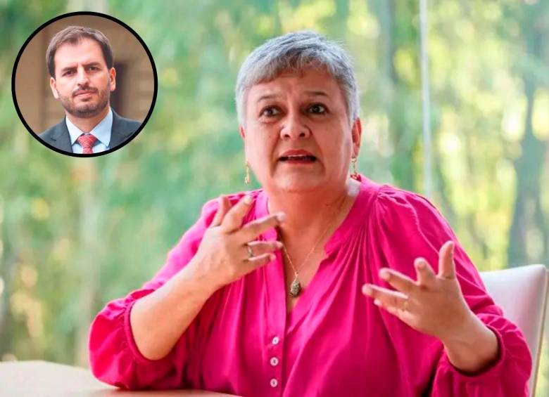 El representante a la Cámara y senador electo Andrés Forero y la superintendente de Salud adhoc, Luz María Múnera. FOTO CAMILO SUÁREZ