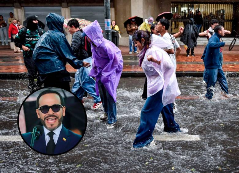 Movilizaciones en Bogotá, en donde la jornada estuvo pasada por fuertes lluvias. Fue una de las ciudades donde hubo intervención de la policía antidisturbios. FOTO COLPRENSA