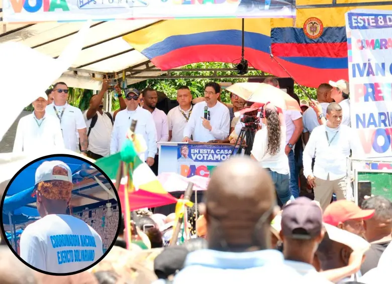 El candidato presidencial del Pacto Histórico, Iván Cepeda, en el evento de campaña en Tumaco. FOTO @IVANCEPEDACAST