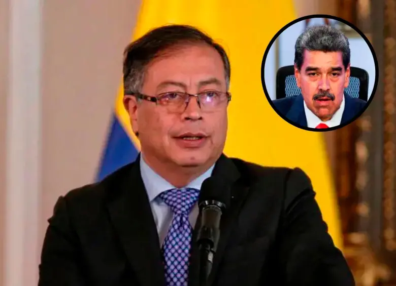 El presidente de Colombia, Gustavo Petro, y el presidente de Venezuela, Nicolás Maduro. FOTO COLPRENSA Y GETTY