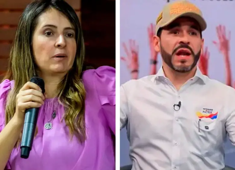 Los candidatos presidenciales Paloma Valencia y Abelardo de la Espriella. FOTO JAIME PÉREZ Y JULIO HERRERA