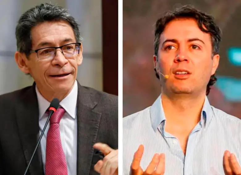 El viceministro de Salud Pública, Jaime Urrego, y el exalcalde de Medellín, Daniel Quintero. FOTO CORTESÍA Y MANUEL SALDARRIAGA