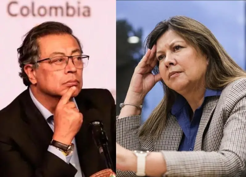 Gustavo Petro y la fiscal Luz Adriana Camargo. Fotos: Colprensa