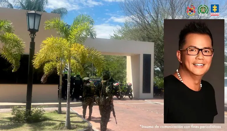 Así fue la operación de registro para embargar uno de los bienes de Charlie Zaa. Participaron el Ejército, la Policía y la Fiscalía. FOTO: CORTESÍA DE FISCALÍA.