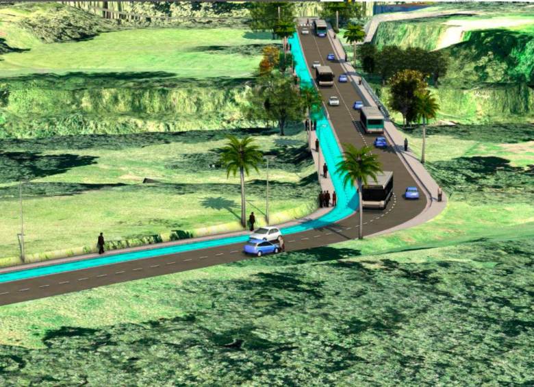 La nueva vía tendrá 725 metros de longitud y andenes a cada lado. Foto: Cortesía. 