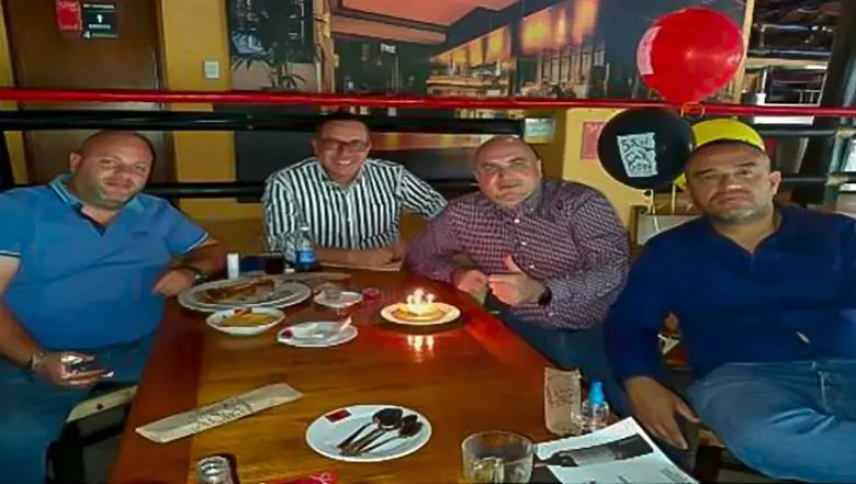 Esta otra foto muestra de nuevo a Miguel Quintero, Álvaro Villada, Jorge Enrique Liévano y Edinson López celebrando. FOTO cortesía