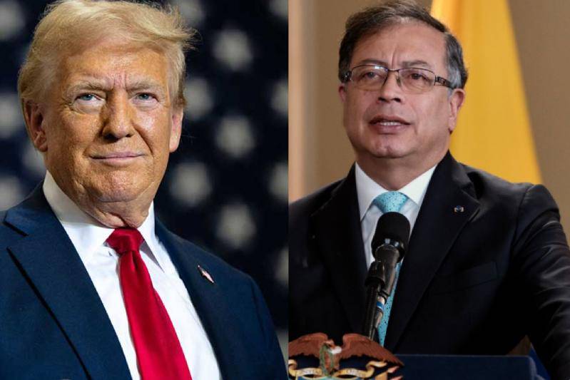 Donald Trump, presidente de Estados Unidos, y Gustavo Petro, presidente de Colombia. Fotos: AFP
