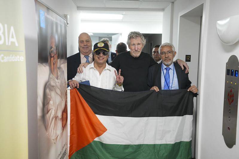 El presidente Petro, en Nueva York, le dijo a los soldados norteamericanos que no le hicieran caso a Trump frente al conflicto en Gaza. Foto: Presidencia