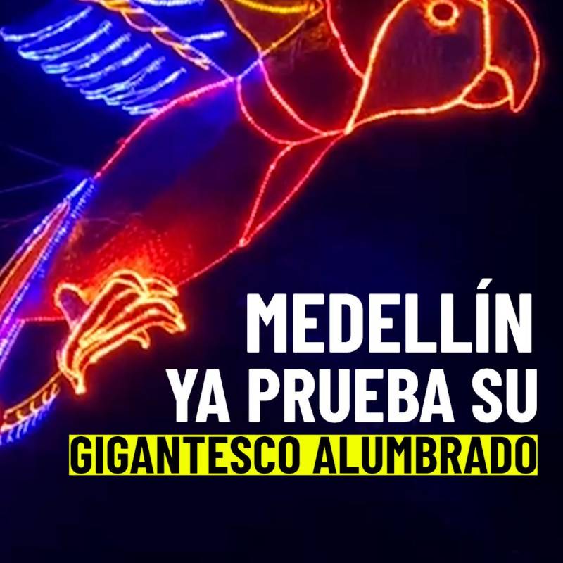 Medellín ensaya su alumbrado navideño y en Envigado ya se puede disfrutar