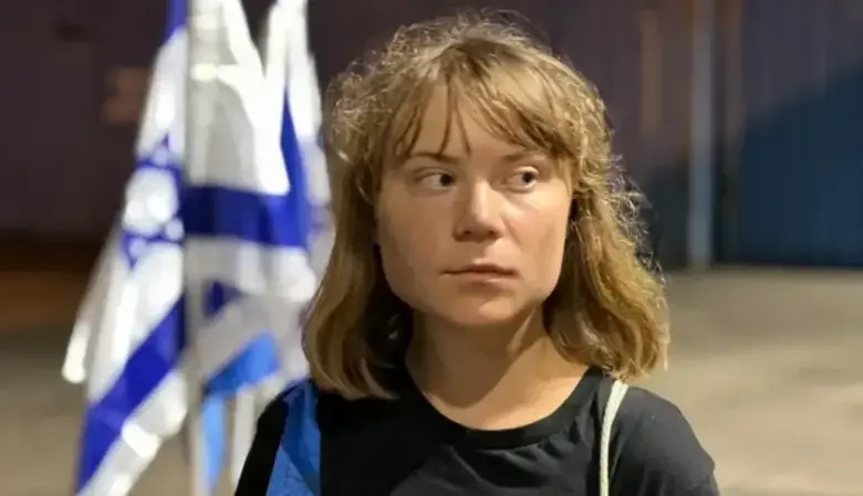 El Ministerio de Relaciones Interiores de Israel compartió esta imagen de Greta Thumberg.