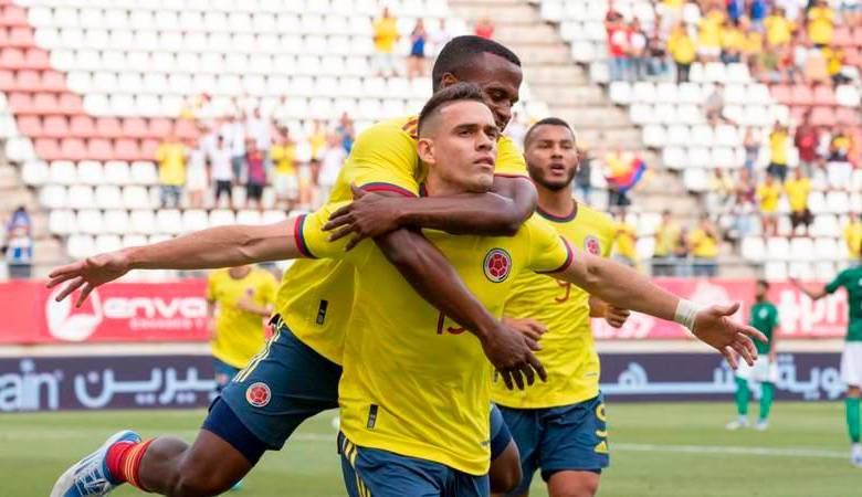 En el inicio de su nuevo proceso, la Selección mostró una buena presentación ante Arabia, a la que derrotó con anotación de Rafael Santos Borré. FOTO: CORTESÍA EFE