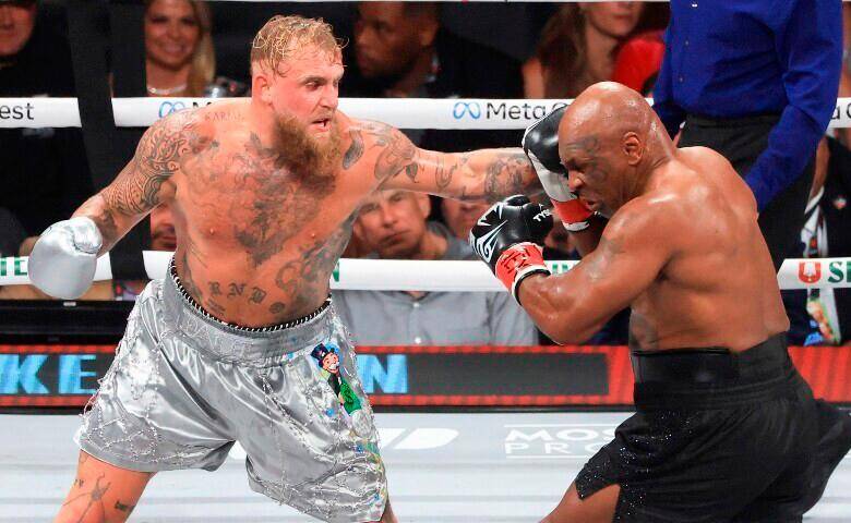 Jake Paul y Mike Tyson en la velada de boxeo más esperada. FOTO: AFP