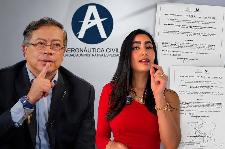 La influencer Gabriela Muñoz es cercana al presidente Gustavo Petro. La señalan de influir en la Aerocivil. Fotos: Presidencia y cortesía