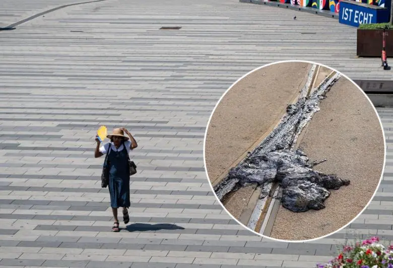 Alemania es uno de los países más afectados por la ola de calor en su infraestructura donde las altas temperaturas han provocado que las vías del tren se derritan. Fotos: Xinhua y @PresstvExtra