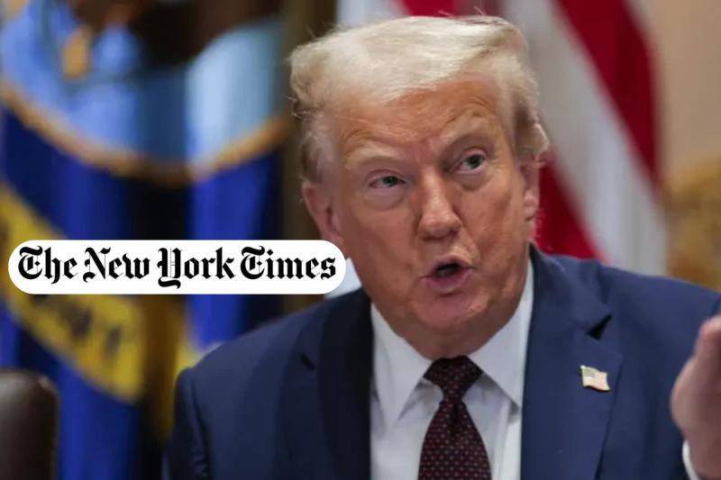 El presidente Donald Trump presentó una demanda contra el diario <i>The New York Times</i> difamación por 15.000 millones de dólares. FOTO: GETTY