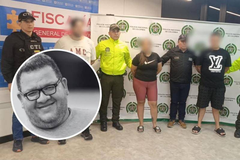 Alias ‘Demonio’, ‘Wilmer’ y ‘Angélica’ fueron capturados por su presunta participación en el crimen del periodista Cristian Herrera. Foto: Policía Nacional / redes sociales