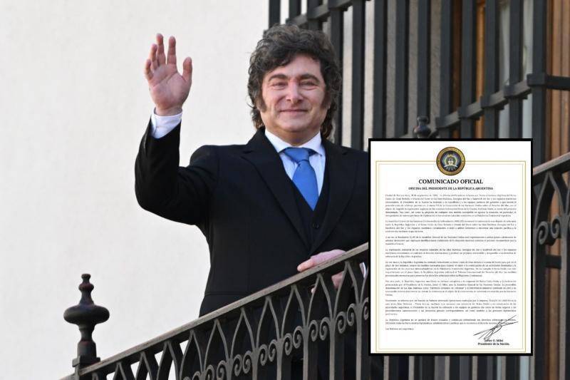 El gobierno de Javier Milei ha anunciado que en caso de que no se detengan los proyectos de hidrocarburos por parte de Reino Unido, acudirán al arbitraje internacional. Fotos: Xinhua y @OPRArgentina