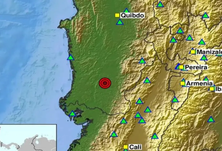 Nuevo sismo de magnitud 4,0 en Chocó: ya son tres en menos de una hora. Foto: Servicio Geológico Colombiano