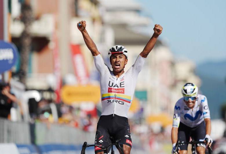 Jhonatan Narváez logró su quinto triunfo en su historial en el Giro, el tercero en la presente edición. FOTO X-GIRO