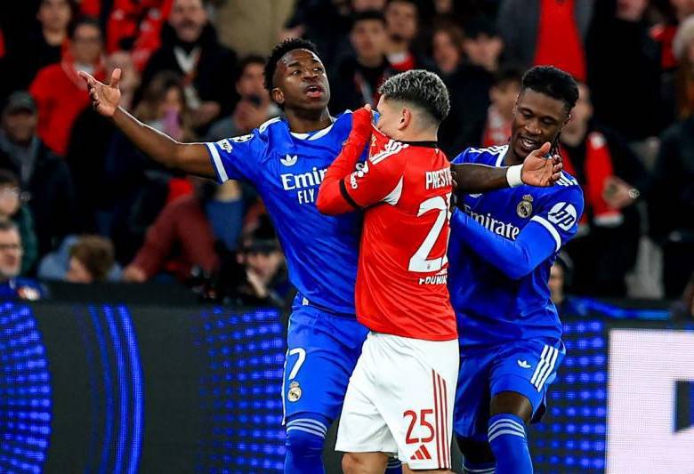 El incidente denunciado como racismo por Vinícius Júnior ocurrió tras el gol de Vinícius que le dio la victoria al equipo español 1-0 en el Estadio da Luz de Lisboa. FOTO: GETTY IMAGES