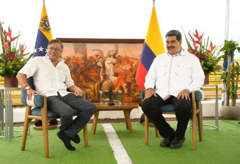 Desde que Petro es presidente, ha ido 6 veces a Venezuela para reunirse con Nicolás Maduro y la cúpula chavista. FOTO Presidencia