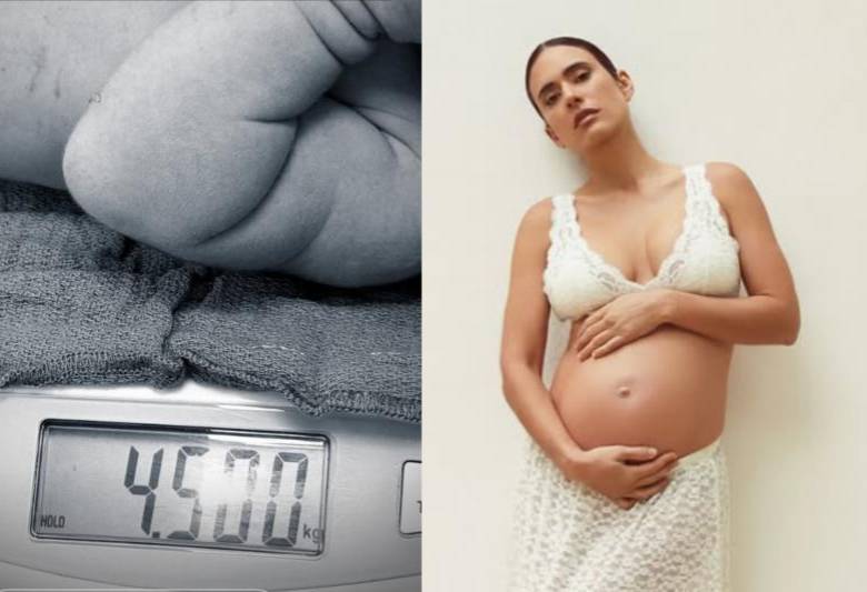 Carolina Ramírez, protagonista de “La reina del flow”, celebra el nacimiento de su hijo “Sur”. Foto: redes sociales @carocali y @martincornide