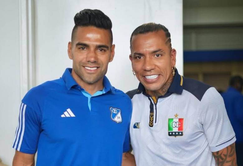 Falcao García y Dayro Moreno son los dos referentes en ataque de Millonarios y Once Caldas. FOTO: Tomada de Instagram Once Caldas