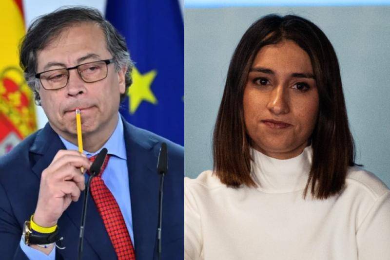 Gustavo Petro y Laura Sarabia. Fotos: AFP