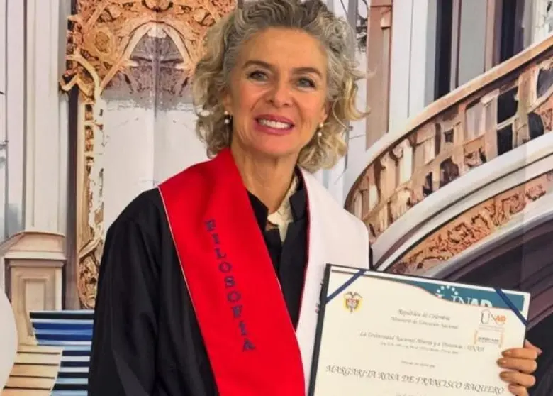 Margarita Rosa de Francisco, que además de ser actriz estudió un pregrado en filosofía en la Universidad Nacional Abierta y a Distancia (UNAD). Foto: redes sociales