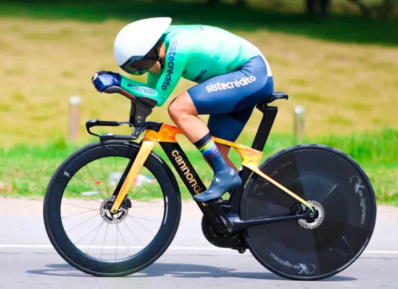 Diana Peñuela logró su tercer título nacional de contrarreloj consecutivo. FOTO CORTESÍA