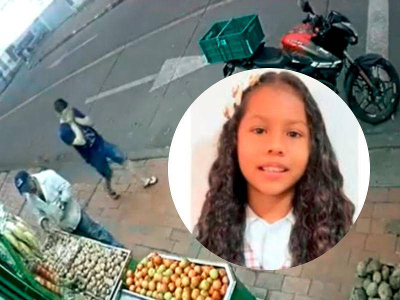 Eva Luna de 9 años, está desaparecida en Bogotá desde el pasado 25 de noviembre. Foto: Pantallazo de video compartido en redes sociales e imagen de búsqueda. 
