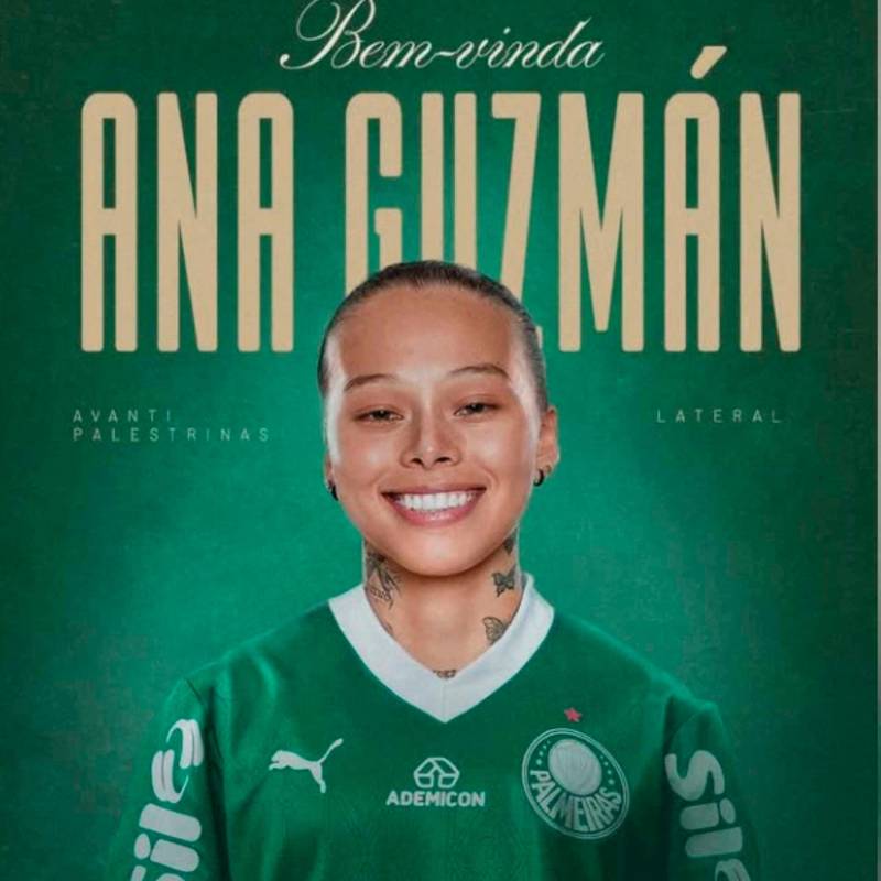 Así presentó Palmeiras a su nueva jugadora, la colombiana Ana María Guzmán, la defensora que llega de la Liga de Estados Unidos. FOTO TOMADA @PALMEIRASFEMENINO