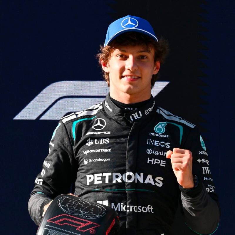 Si gana en China, Andrea Kimi Antonelli sería el segundo piloto más joven en coronarse en un Gran Premio de F1. Foto: GETTY