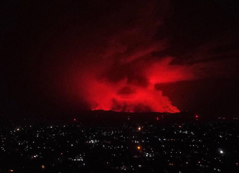 El volcán Nyiragongo hizo erupción por última vez en 2002. Foto: EFE/EPA/HUGH KINSELLA CUNNINGHAM