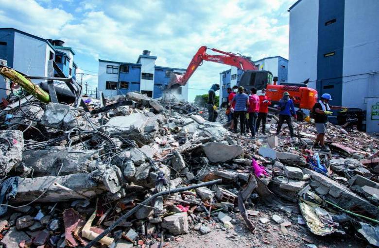 La Lorena, una de las unidades residenciales que se perdió por completo tras el terremoto. FOTO Julio César Herrera 