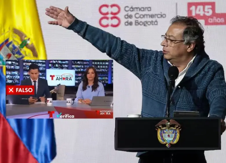 El presidente Gustavo Petro difundió información falsa de Telemundo. Foto: Colprensa
