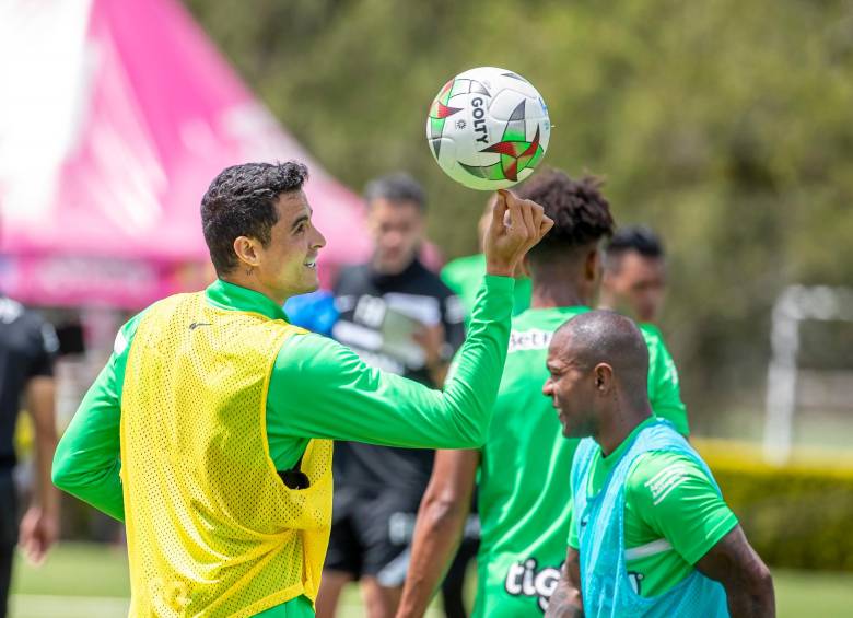 Giovanni Moreno durante uno de los entrenamientos con Nacional en el primer semestre de este año. FOTO Juan Antonio Sánchez