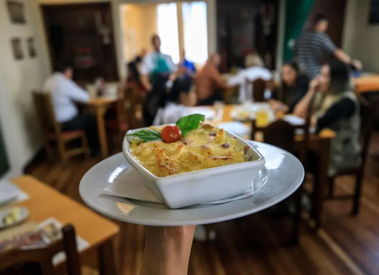 Plato de Palazzetto, uno de los restaurantes con más tradición en Medellín. Foto: Camilo Suárez. 