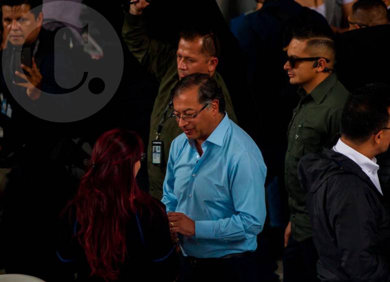 Gustavo Petro, presidente de Colombia, realiza su primera visita como Jefe de Estado a Antioquia. FOTO: CAMILO SUÁREZ