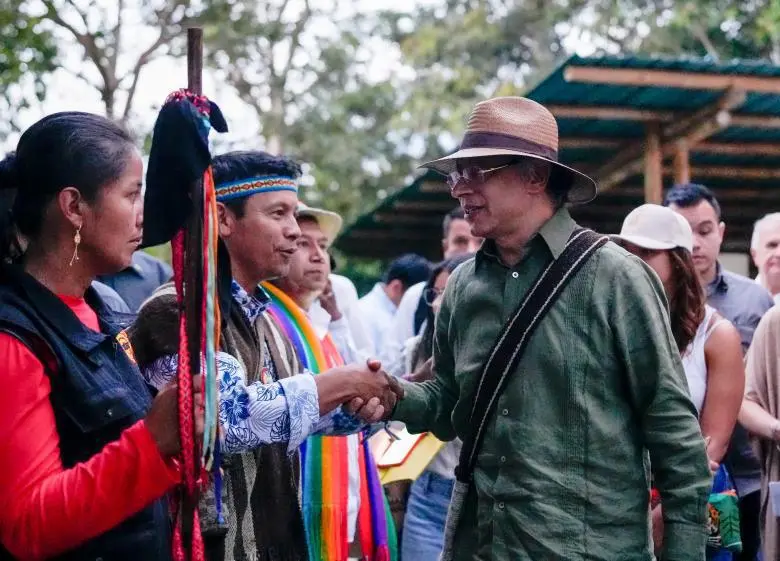 Desde el Gobierno Petro se ha buscado el acercamiento estatal a comunidades indígenas. FOTO Presidencia