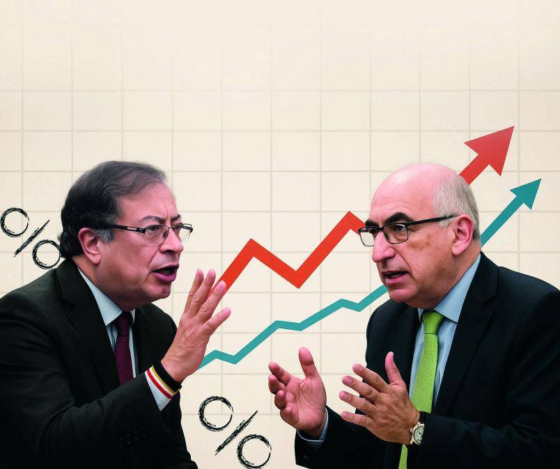 El presidente Gustavo Petro y el gerente del Banco de la República, Leonardo Villar. FOTO <b>ARCHIVO</b>