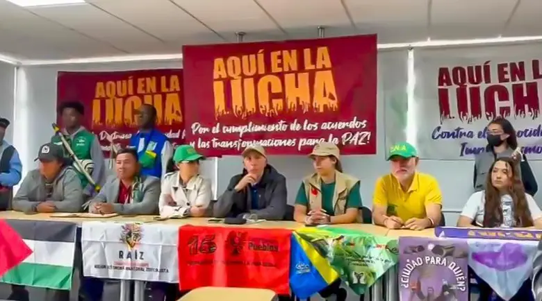 Los voceros del Congreso de los Pueblos señalaron que el movimiento integraba colectivos indígenas, feministas, ambientalistas, afrodescendientes y de otras minorías sociales. FOTO Captura de video