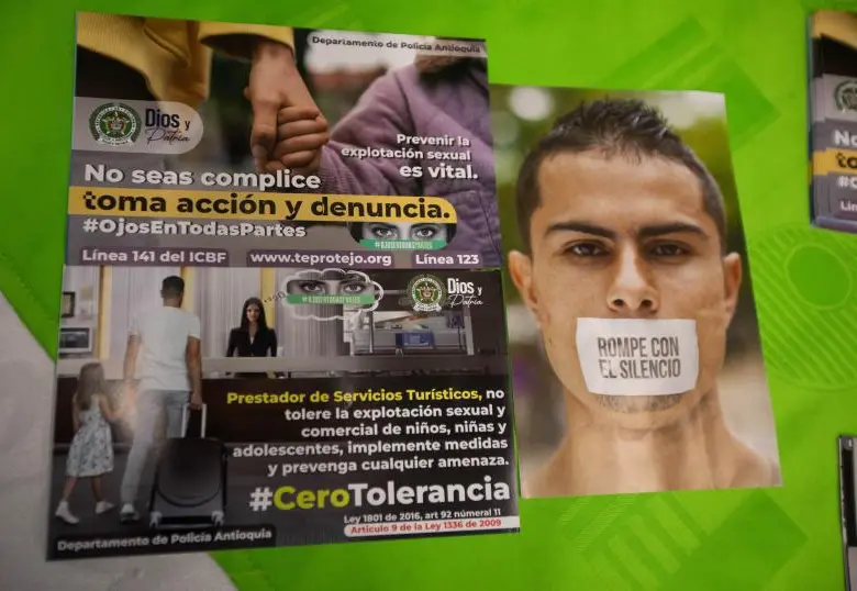 Imagen de la campaña ¡Ni lo intentes, es un delito!, que les advierte a los turistas que la explotación sexual y comercial de niñas, niños y adolescentes se penaliza hasta con 25 años de cárcel. FOTO Esneyder Gutiérrez 
