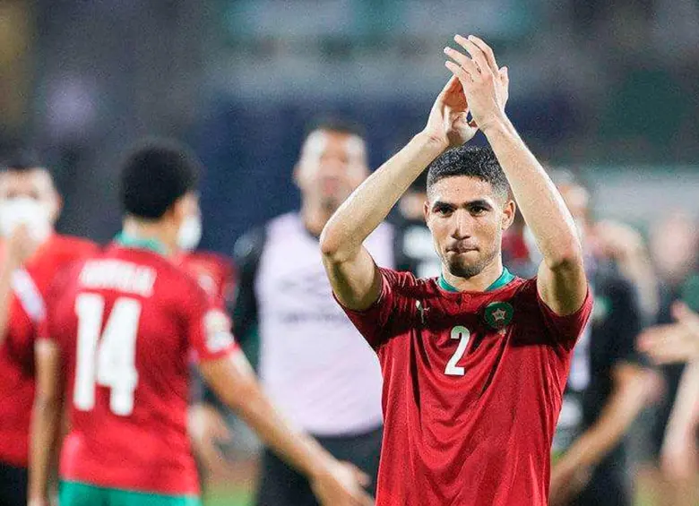 Achraf Hakimi, de 27 años de edad, es el referente de la Selección de Marruecos. FOTO AFP