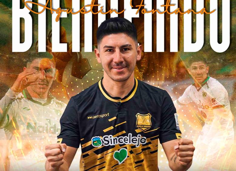 El delantero argentino Agustín Fontana es nuevo jugador de Águilas Doradas. FOTO CORTESÍA ÁGUILAS DORADAS