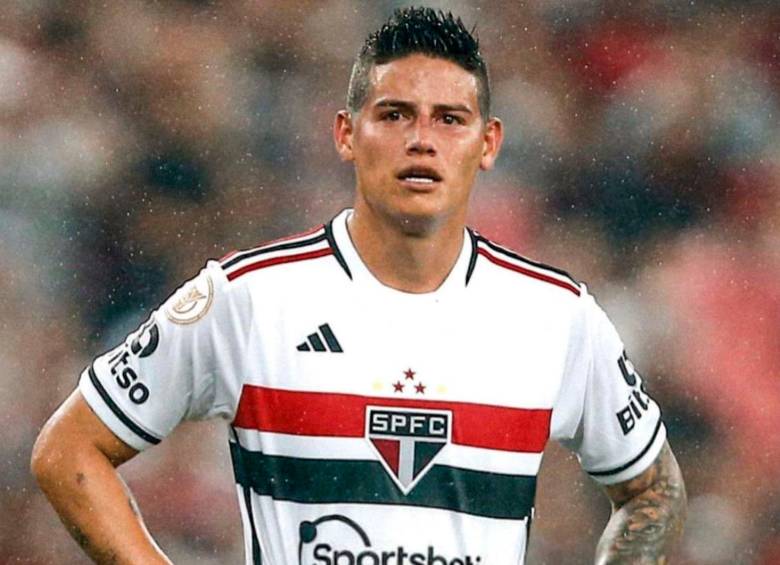 El colombiano falló su lanzamiento de tiro penal y Sao Paulo fue eliminado de la Copa Sudamericana. FOTO TOMADA @jamesdrodriguez