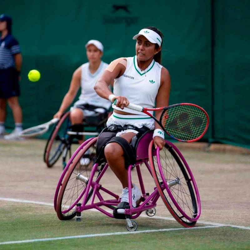 La colombiana Angélica Bernal disputará la final de Wimbledon en silla de ruedas, algo histórico para el país. FOTO CORTESÍA