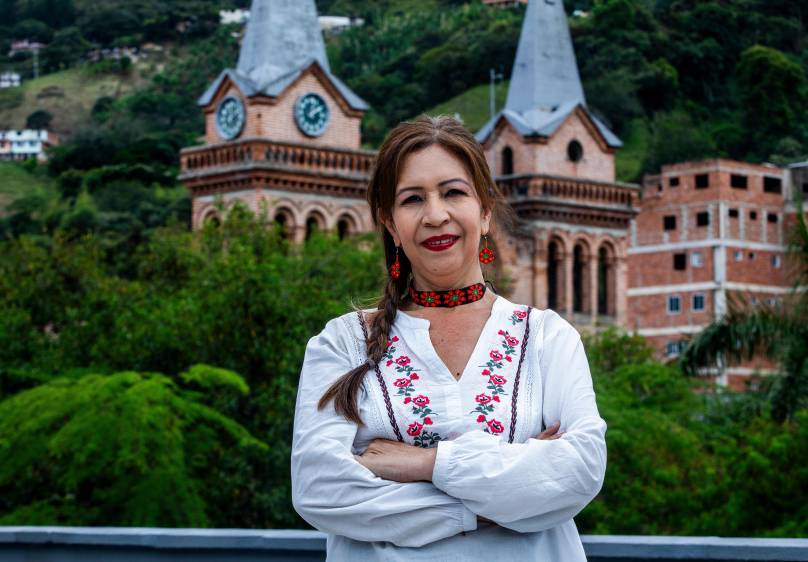 Sandra Bedoya es una de las promotoras de una Red Nacional de Agroecología y ha participado en la Mesa Nacional de Agroecología del Sena. FOTO JULIO CÉSAR HERRERA