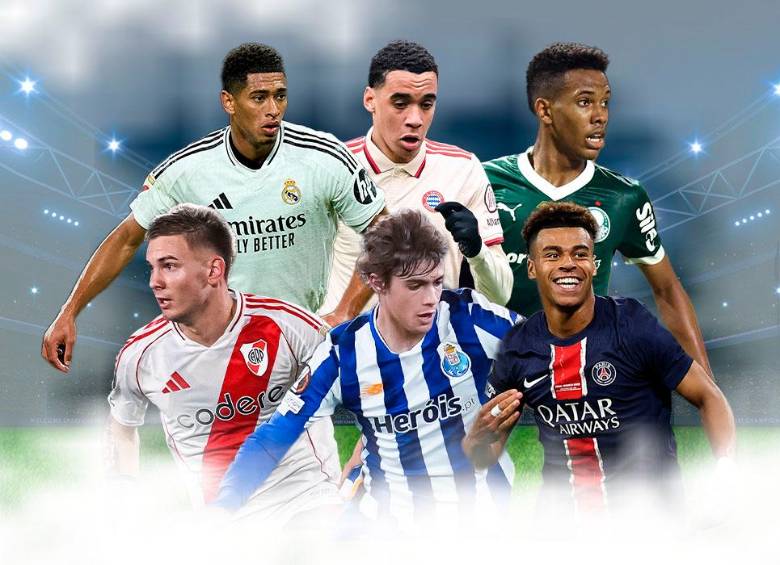 Jude Bellingham (Real Madrid), Jamal Musiala (Bayern Múnich), Estêvão (Palmeiras), Franco Mastantuono (River Plate), Rodrigo Mora (Oporto) y Désiré Doué (PSG) aseguran espectáculo. FOTOS GETTY