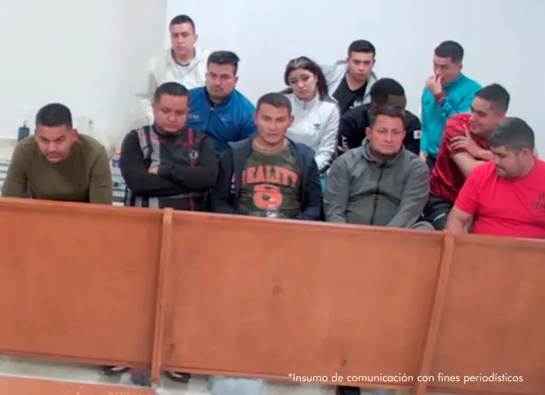 Los policías detenidos se declararon inocentes en las audiencias de control de garantías. FOTO: CORTESÍA DE LA FISCALÍA.